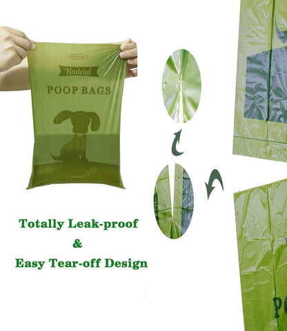 Biodegradable Scented Dog Waste Bags: Leak-Proof Disposal Solution with 1 Dispenser and 18 Rolls (450 Count)