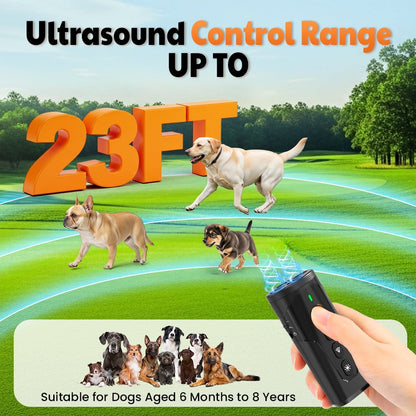 Ultrasonic anti Barking Device, Handheld Dog Bark Deterrent Device Stops Bad Behavior, Alternative to Painful Dog Shock Collar